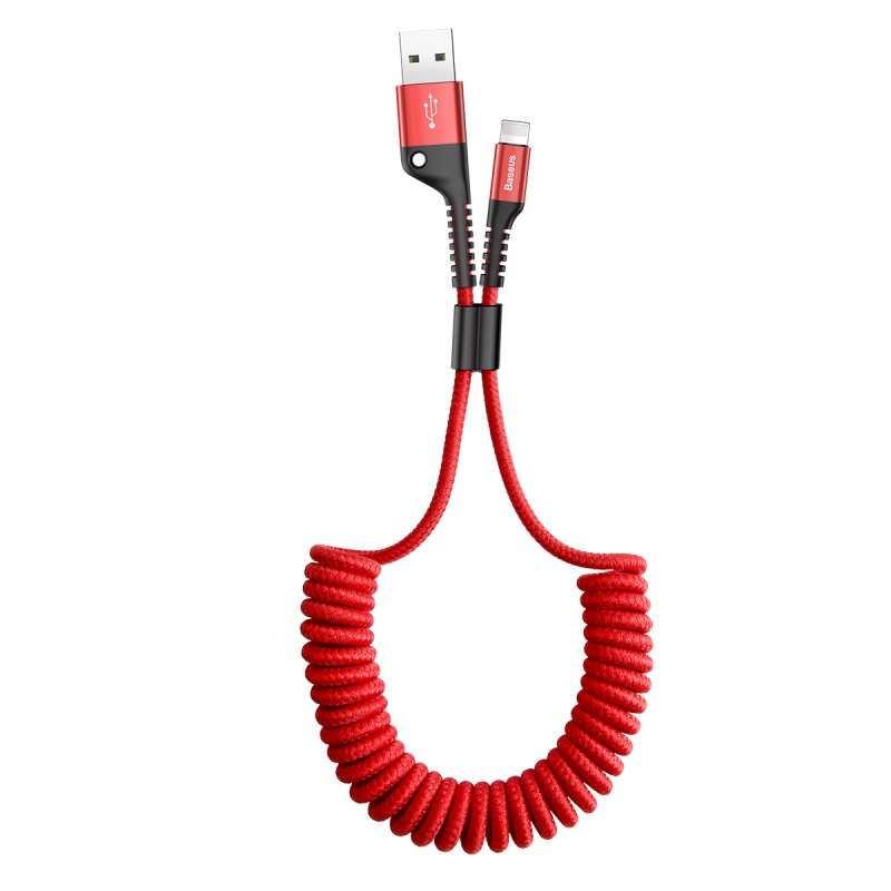 Baseus Fisheye Car Spring Data Lightning 2A (L=1M) Cable