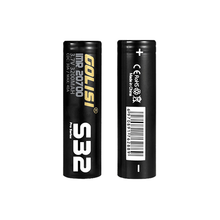 2pcs Golisi S32 IMR 20700 3200mAh 40A Li-ion Rechargeable Battery